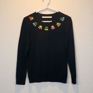 DIANEvonFarstenberg jewel neck long sleeve sweater
